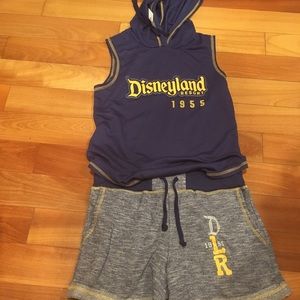 NWTS Disney shorts outfit navy blue size small